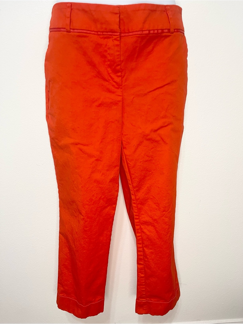 New York & Company Orange Crop Pants Size 8 Waist 17”